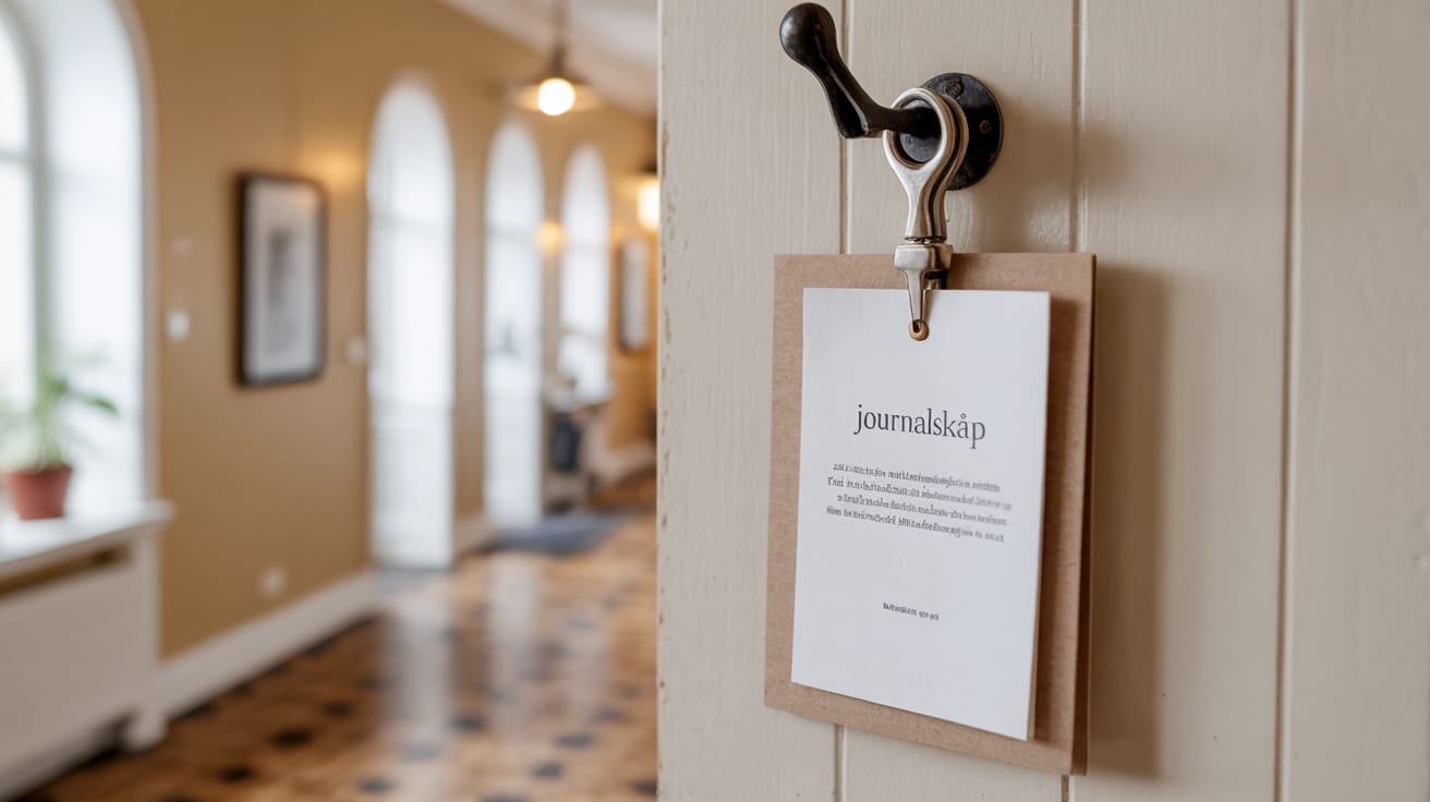 Morgonfrost på gräs vid ett rött trästaket i tidigt vårljus