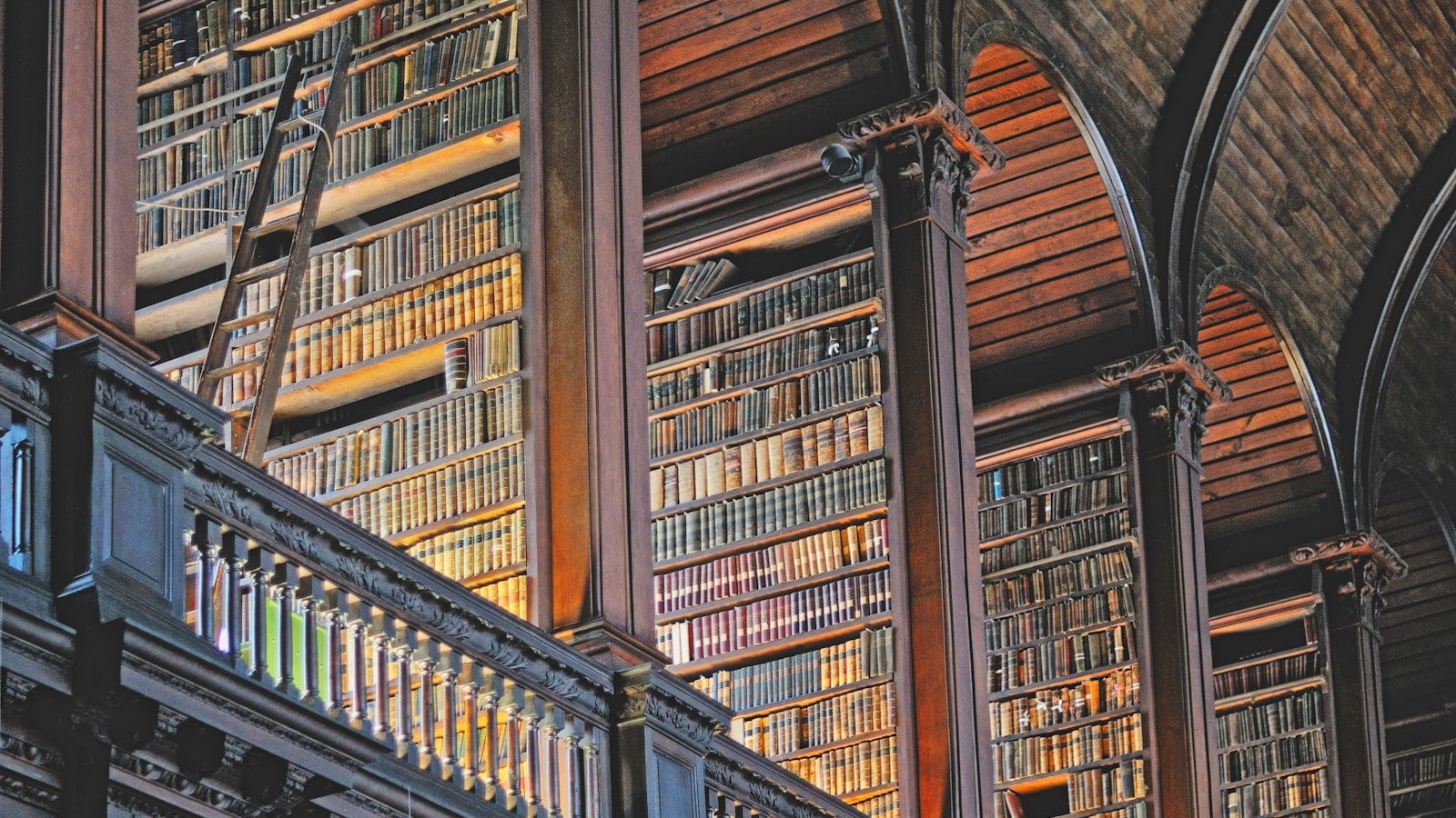 Bibliotekshyllor med juridiska böcker — illustrerar lagstudier